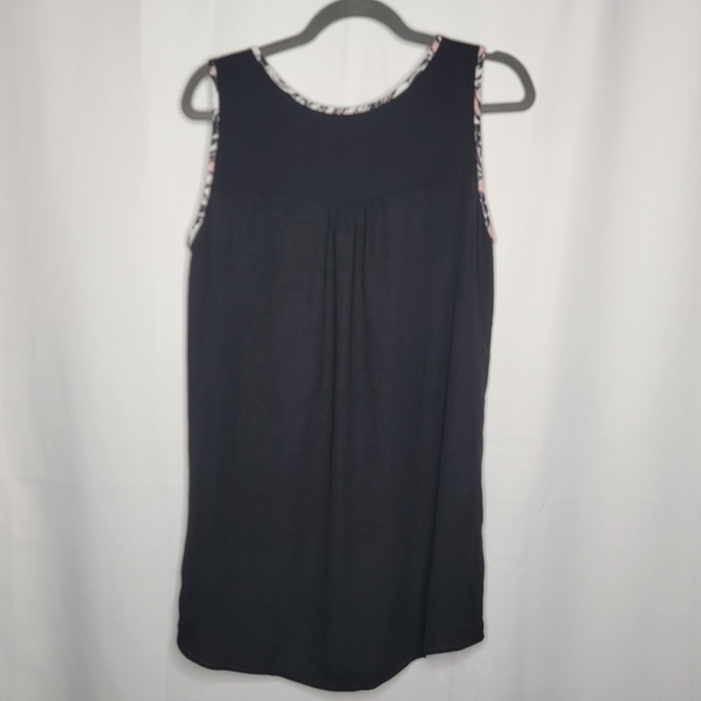 Karen Kane Top Blouse Size M Floral Print High Low Hem Sleeveless Tank - Picture 4 of 9